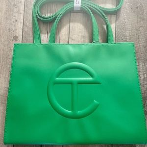 Telfar Medium Greenscreen shopping bag